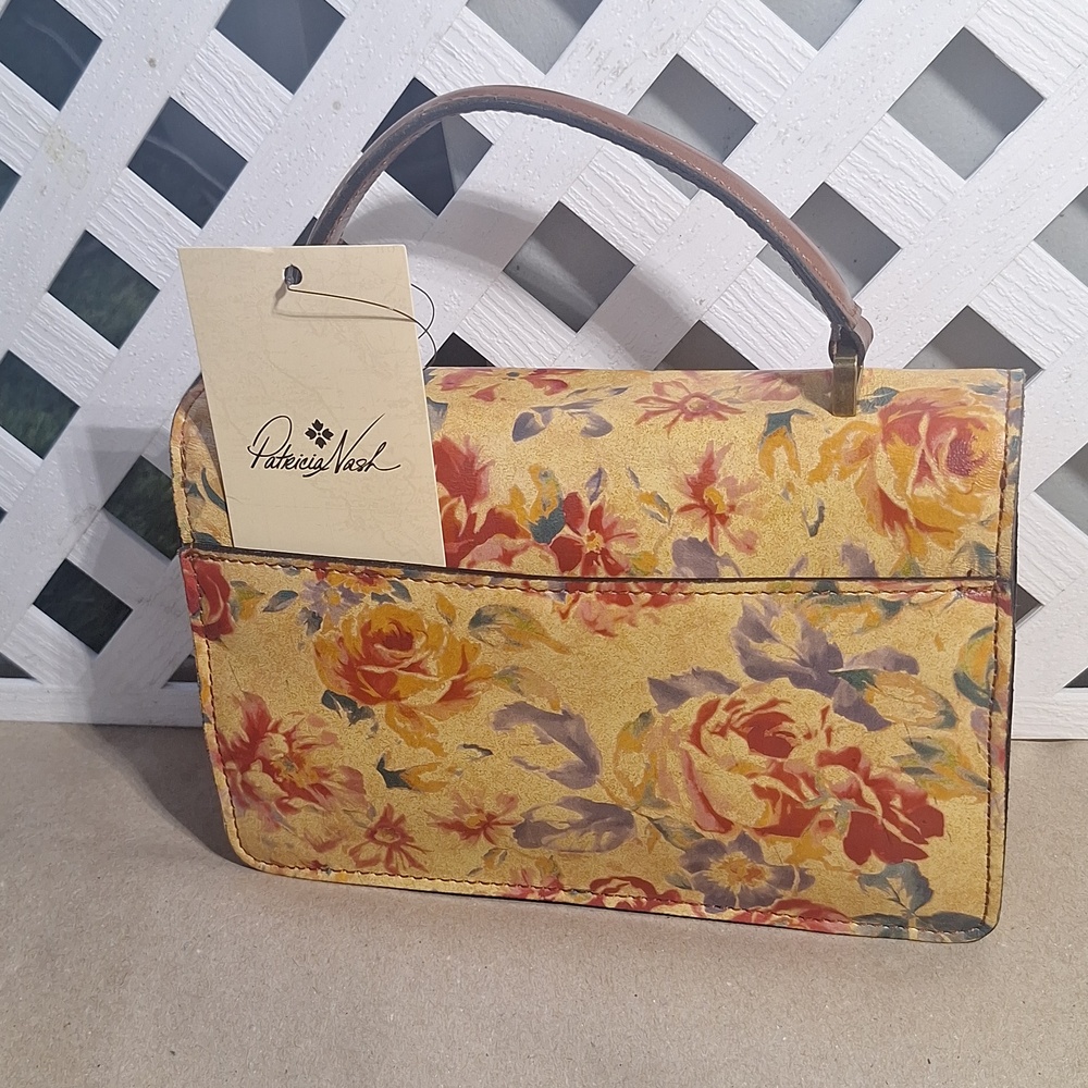 NWT Patricia Nash Womens Vintage Vegetable Tan Porcili Top Handle Bag - Picture 3 of 11